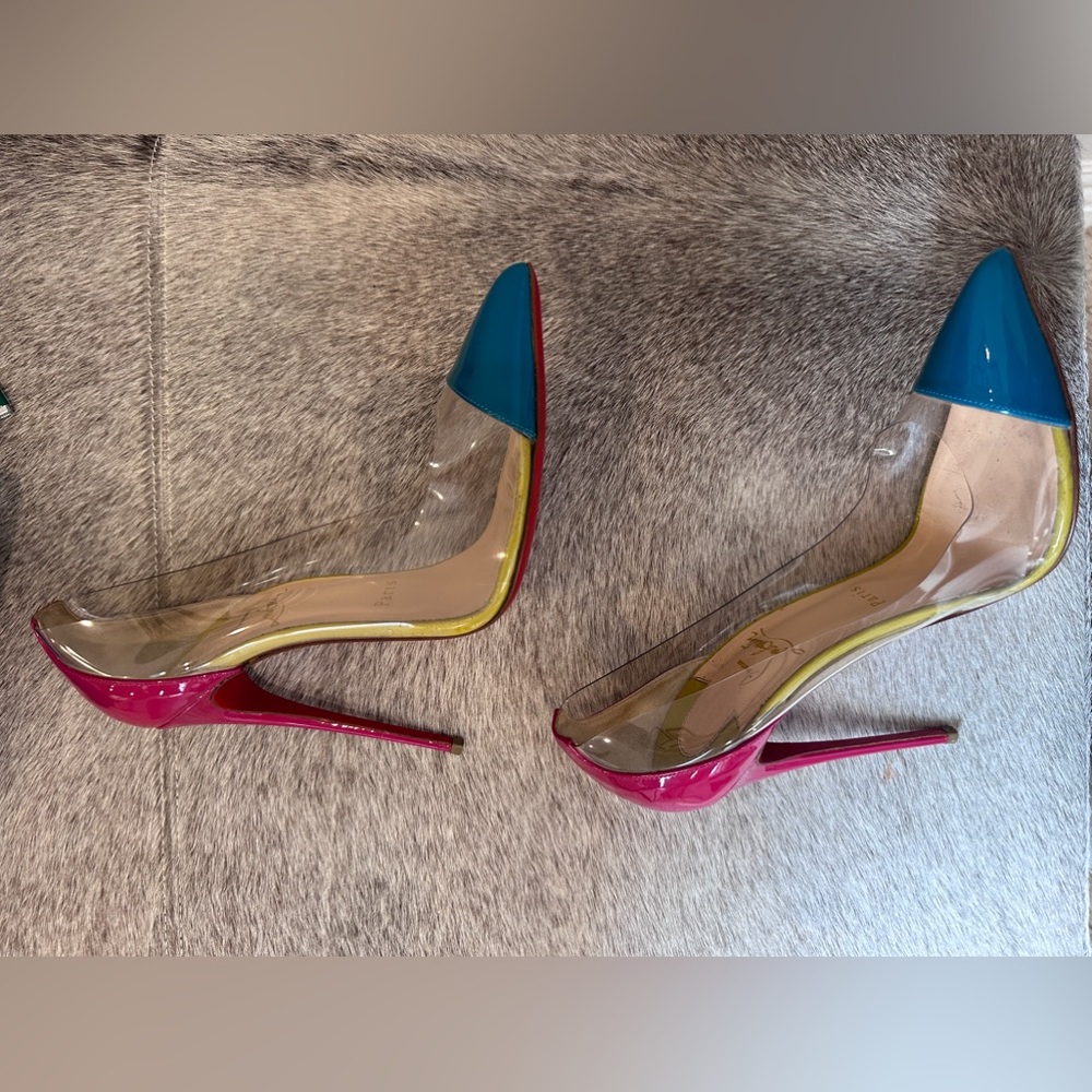 Christian Louboutin Patent Leather Tri color Size 39 - Picture 10 of 14